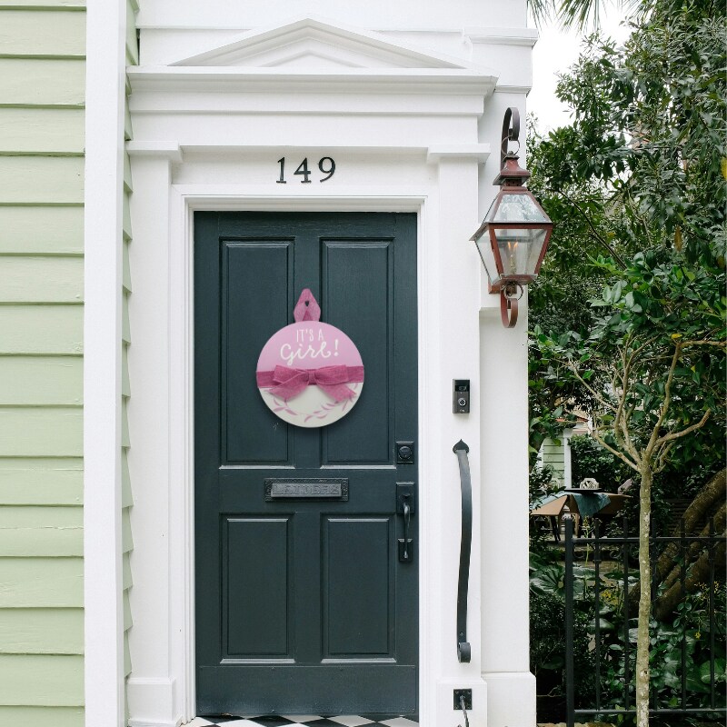 It&#x27;s a Girl Baby Door Sign