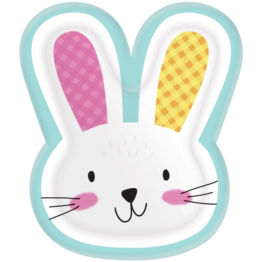 Bunny Shaped 10.5&#x22; Plates, 8ct