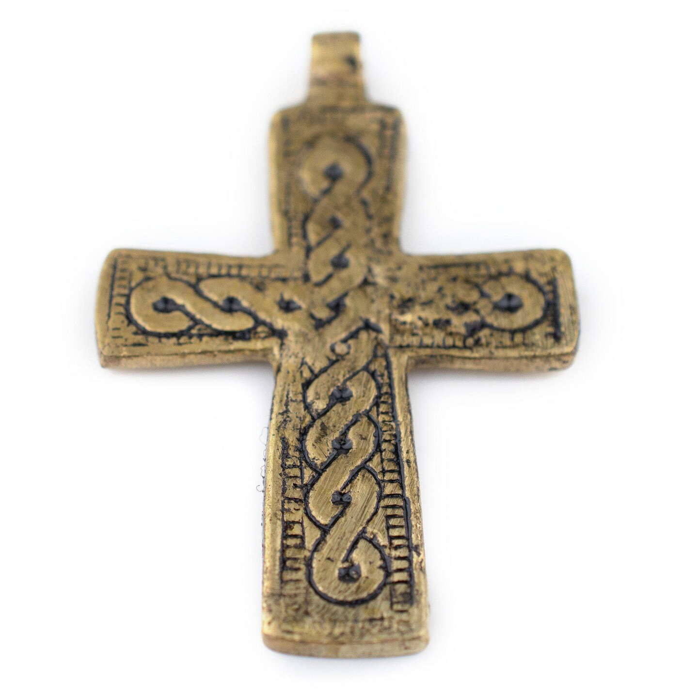 Brass Ethiopian Coptic Cross Pendant, African Abyssinian Design, Orthodox Christian Pendant for Jewelry, The Bead Chest