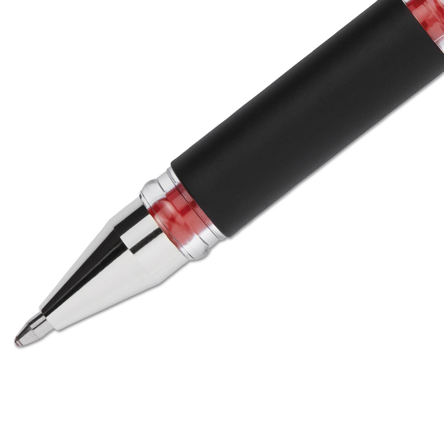 Uni-Ball 207 Impact Stick Gel Pen, Bold 1mm, Red Ink, Black Barrel