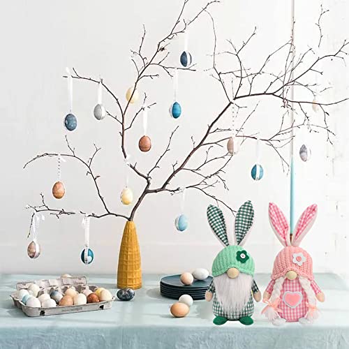 Easter Gnomes Decorations, 2 Pcs Plush Easter Bunny Handmade Swedish Tomte Elf Stuffed Doll Rabbit Gifts Cute Easter Faceless Dwarf Bunny Household Ornaments, Home Decor