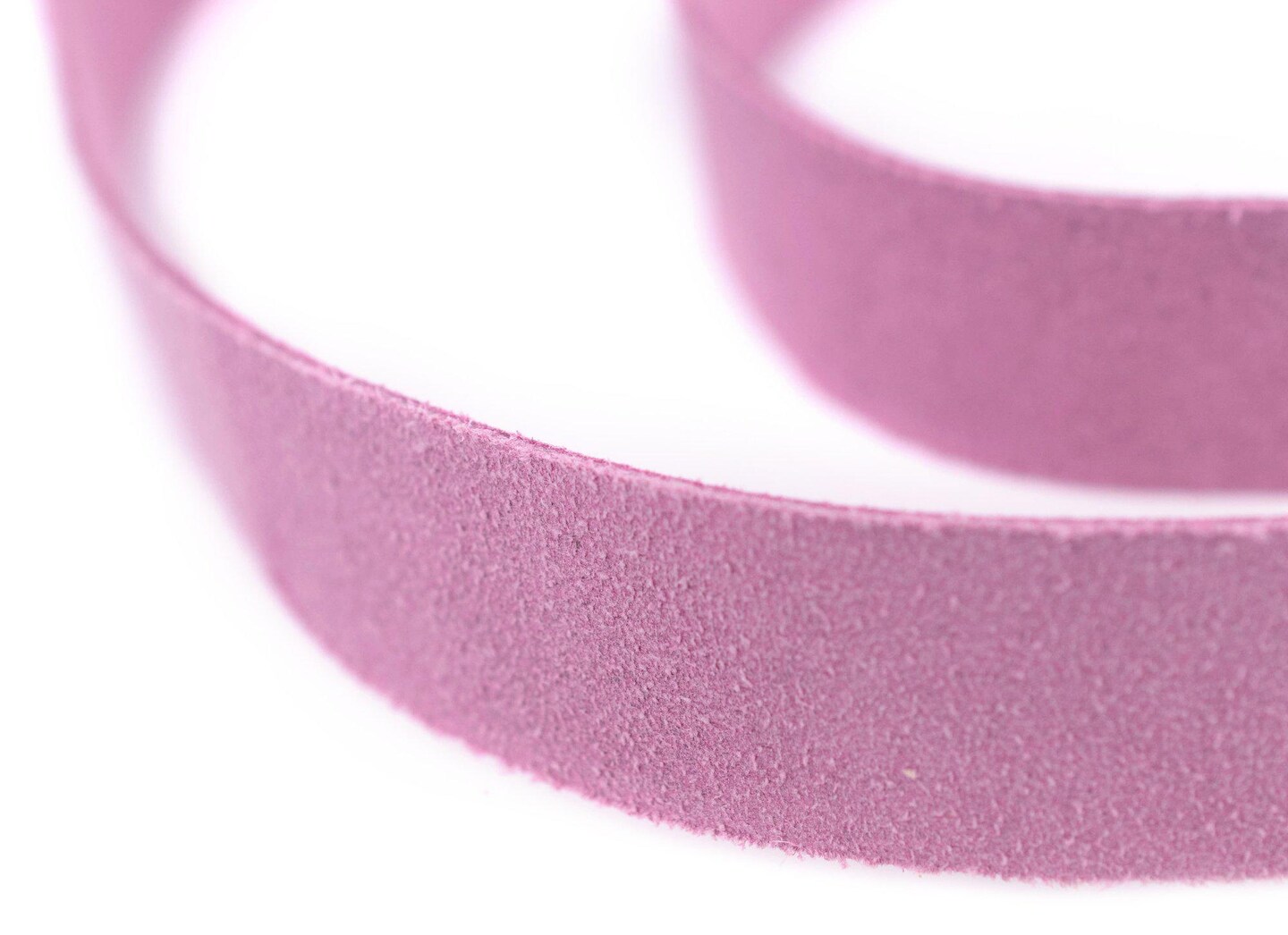 TheBeadChest 20mm Rose Pink Flat Suede Leather Cord (3ft)