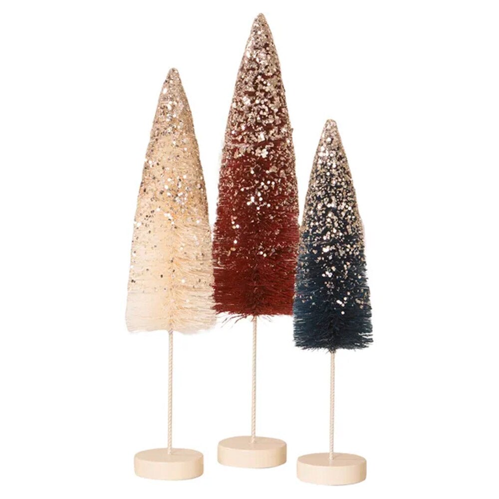 Firework Bottle Brush Tree - Set of 3