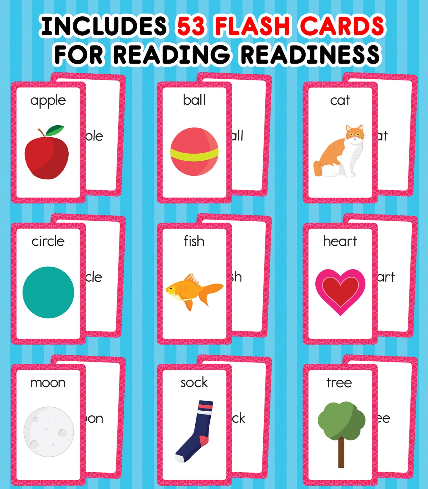 Carson Dellosa Sight Words Flash Cards Kindergarten, First Words Flash Cards, High Frequency Vocabulary Words, and Picture Words Flash Cards for Toddlers Ages 4+