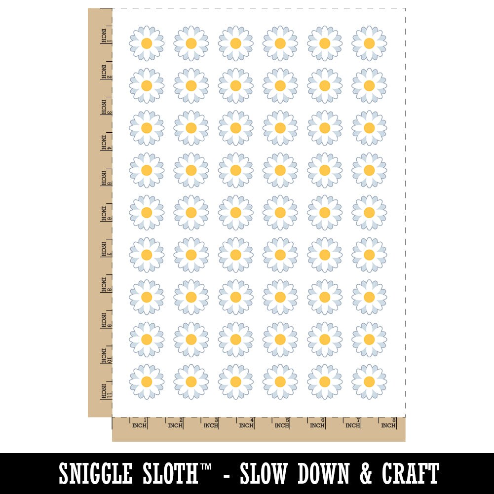 Single Daisy Flower Temporary Tattoo Water Resistant Fake Body Art Set Collection (1 Sheet)