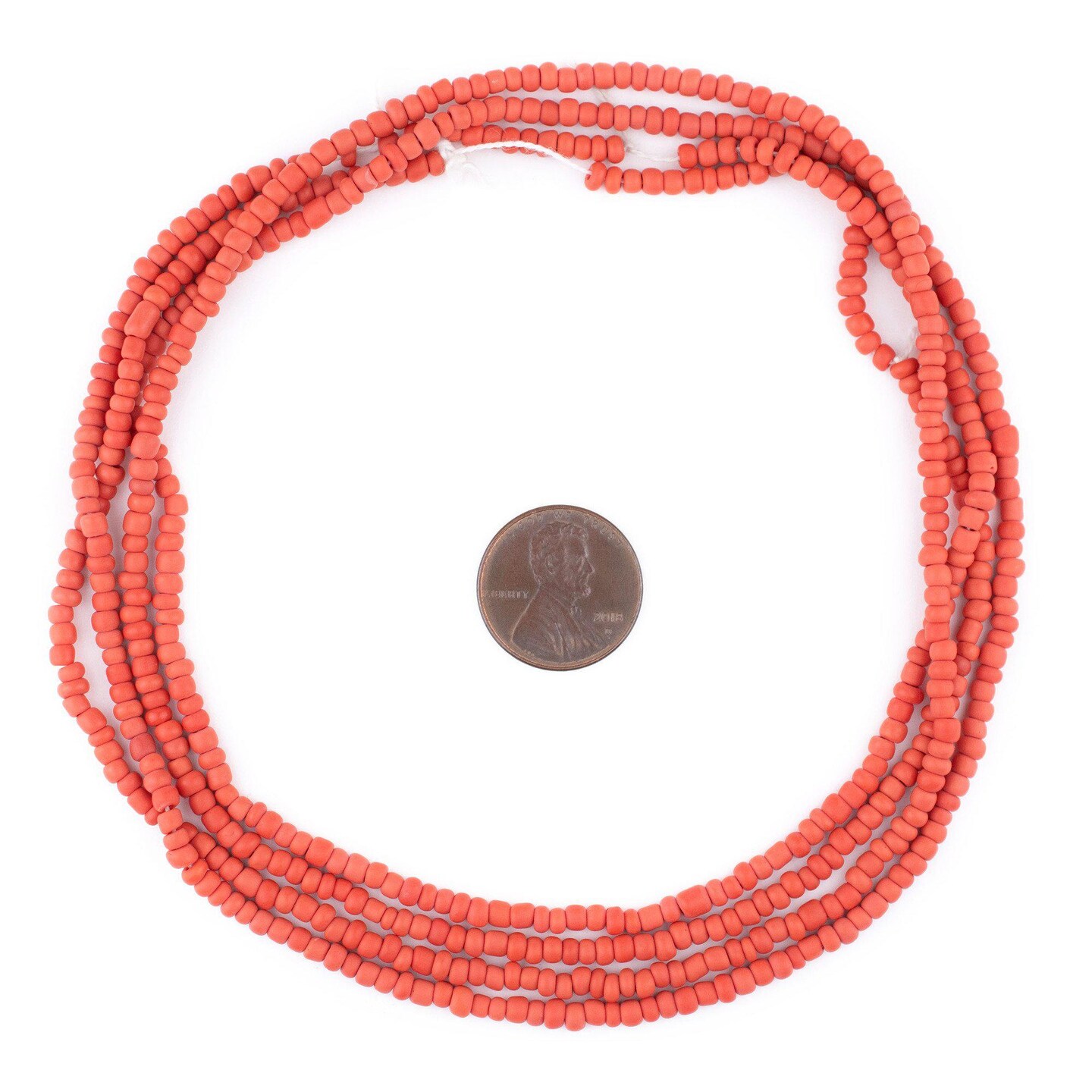 TheBeadChest Red Matte Glass Seed Beads (3mm) - 24 inch Strand of Quality Glass Beads