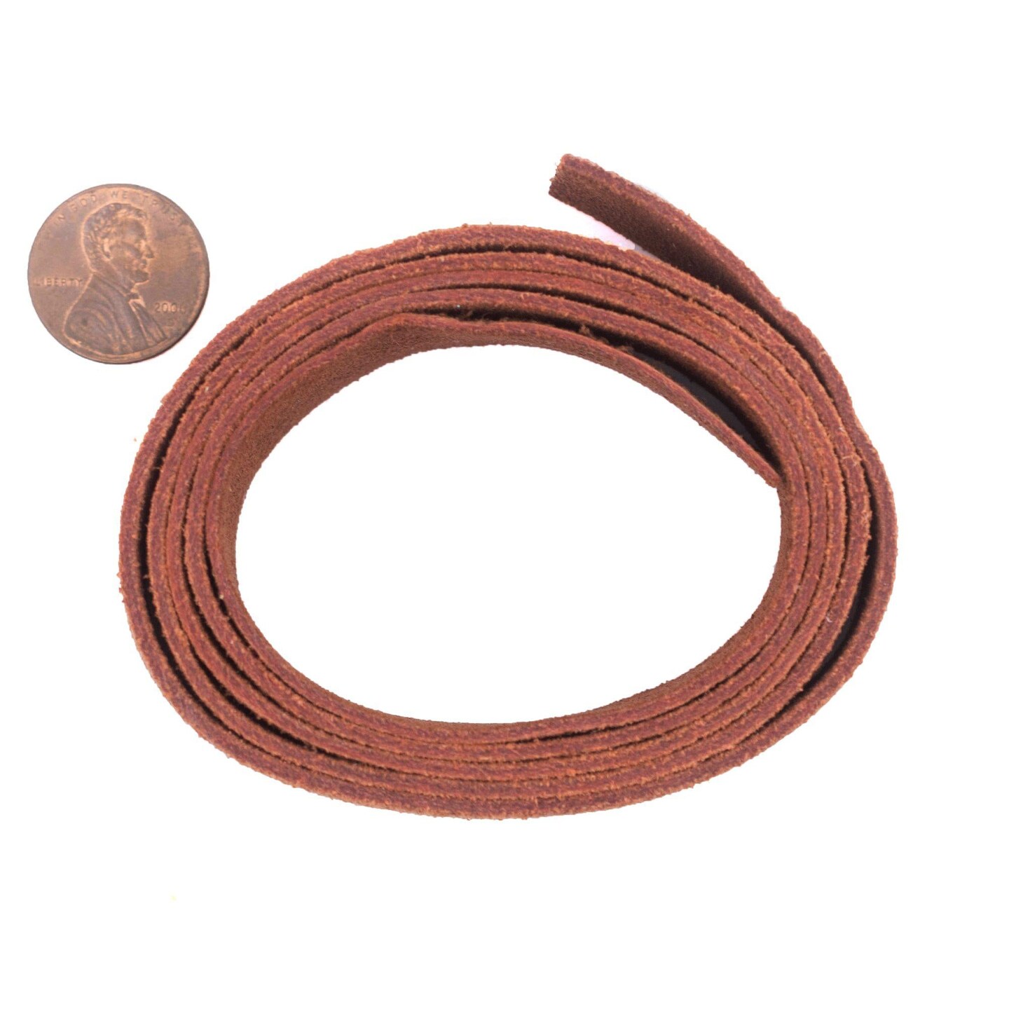TheBeadChest 20mm Brown Flat Suede Leather Cord (3ft)