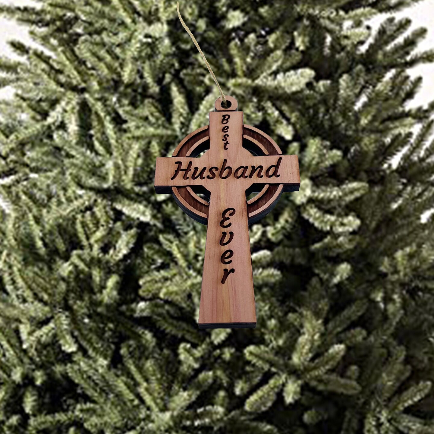 Best Husband Ever Celtic Cross - Cedar Ornament Best Husband Ever Celtic Cross - Cedar Ornament