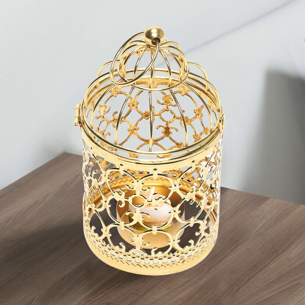 Bird cage Candle Holder Metal Tealight Home Art Decor