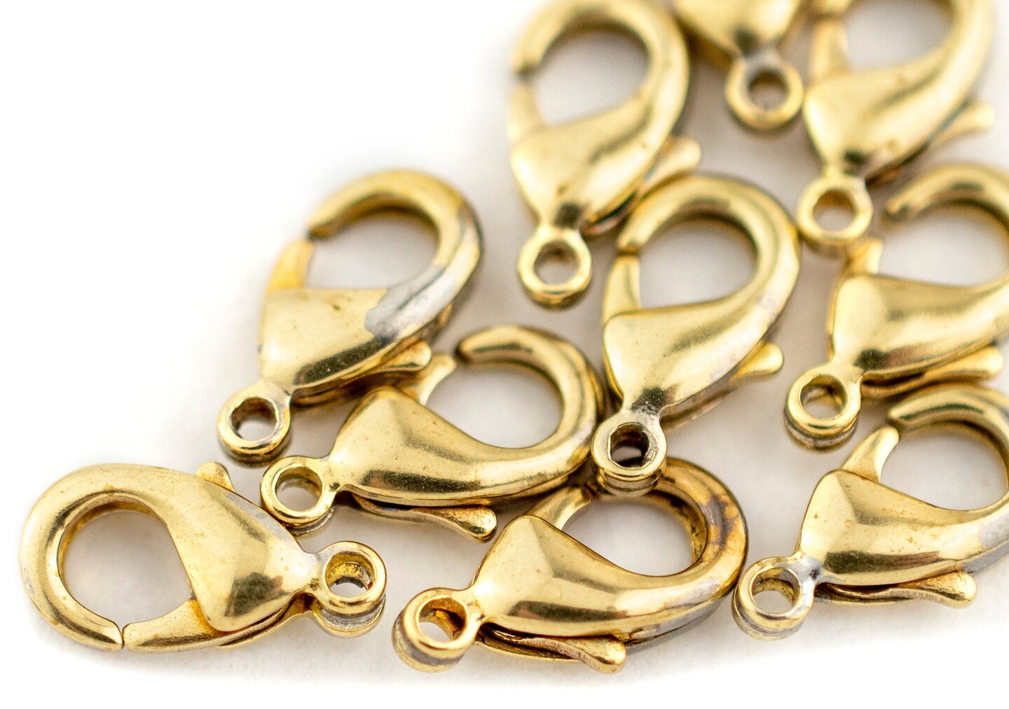 TheBeadChest Brass Lobster Clasps (9.5mm, Set of 10)