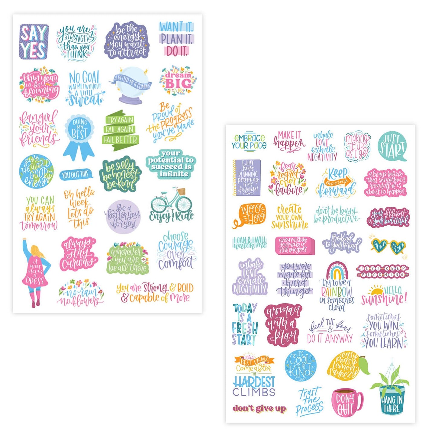 bloom daily planners Sticker Sheets, Inspirational Quotes