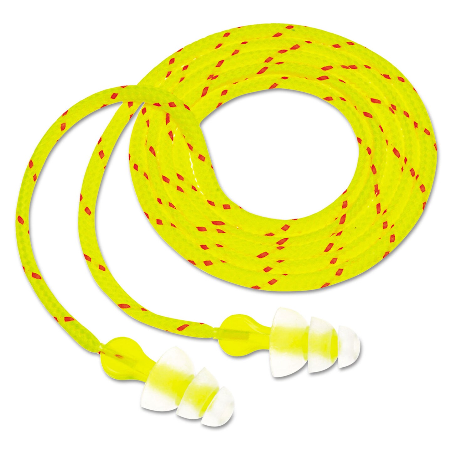 3M Tri-Flange Earplugs, Corded, 26 dB NRR, Yellow/Orange, 400 Pairs ...