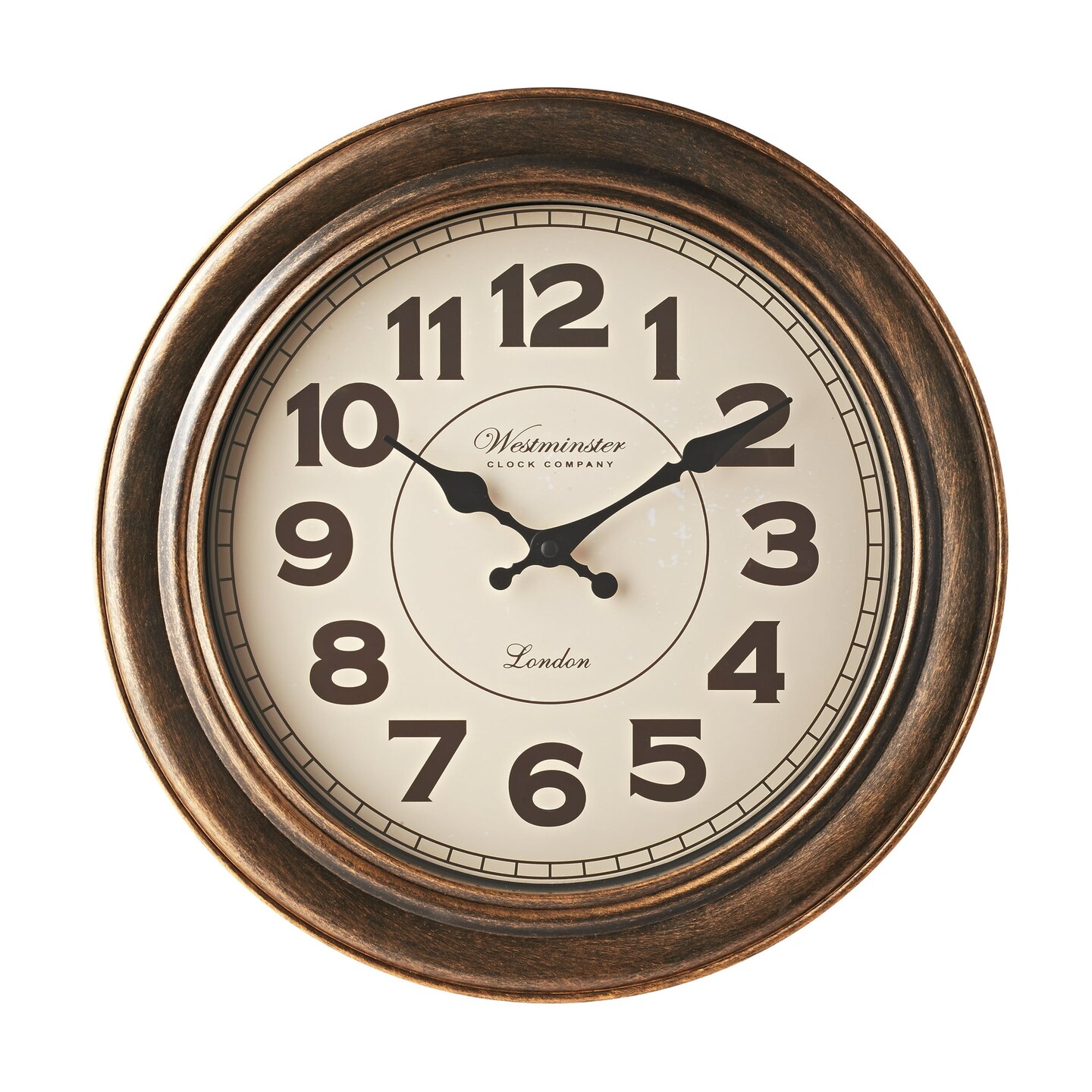 Mainstays 15&#x22; Analog Decorative Wall Clock, Brushed Copper