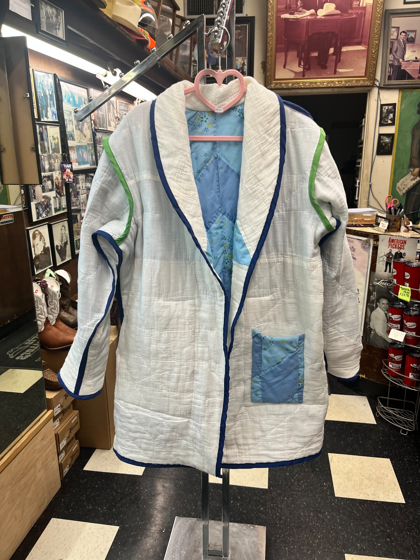 Authentic Vintage quilt coat chore coat