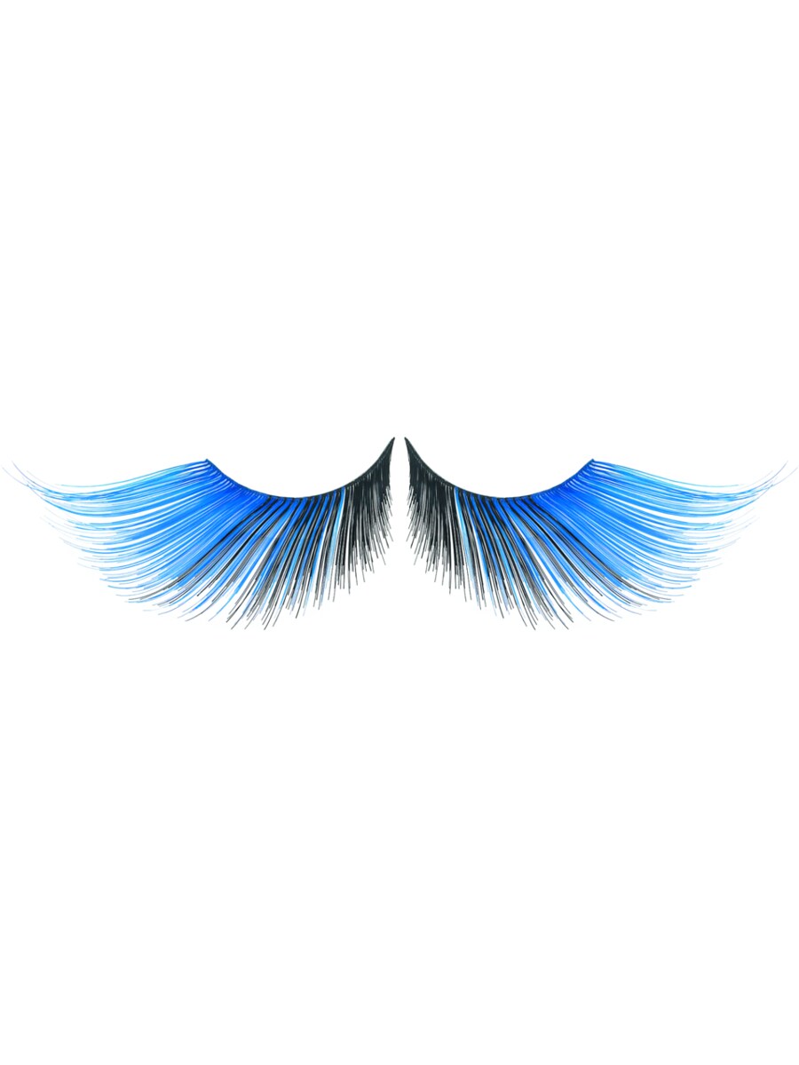 Women&#x27;s  Black Blue Extra Long Feather Costume Eyelashes