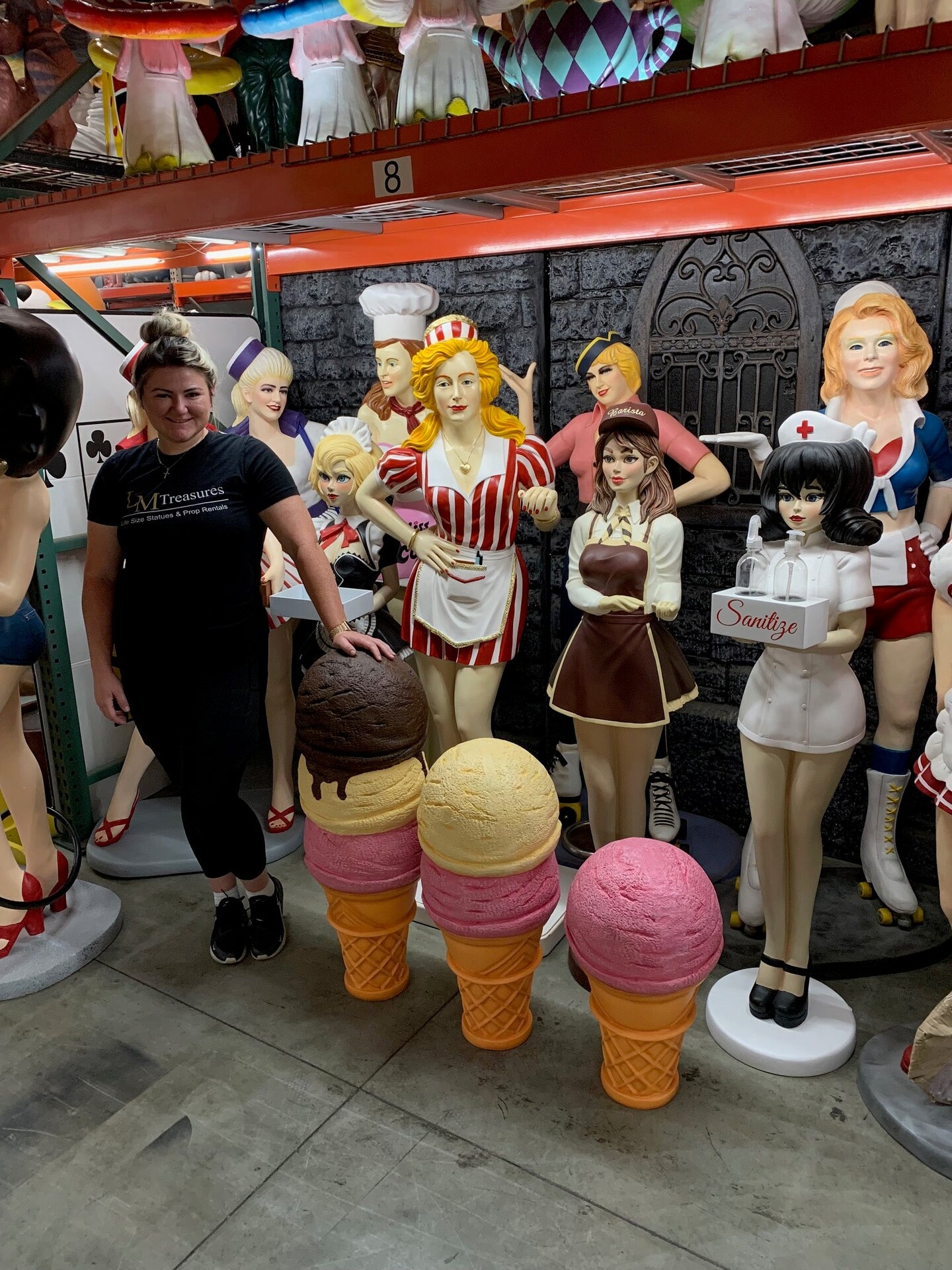 Two Scoop Ice Cream Over Sized Statue