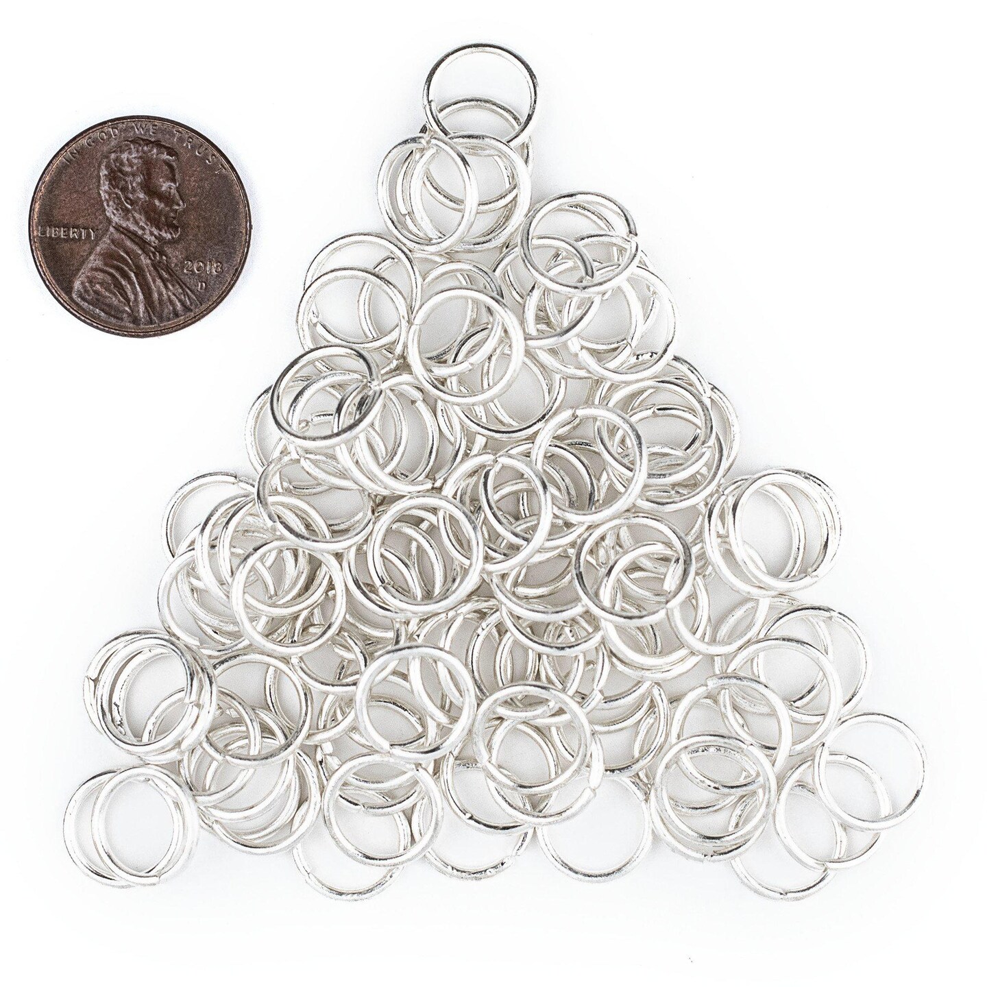 TheBeadChest Silver 10mm Round Open Jump Rings, Pack of 100