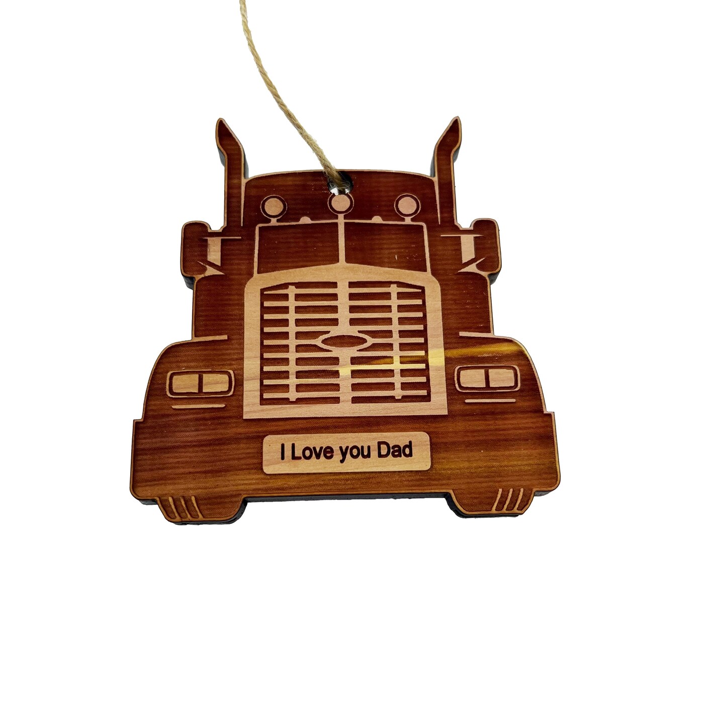 Diesel I Love you Dad - Cedar Ornament Diesel I Love you Dad - Cedar Ornament