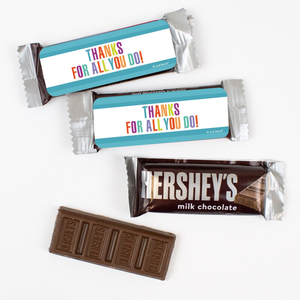 44 Pcs Bulk Thank You Candy Hershey&#x27;s Snack Size Chocolate Bar Employee Appreciation (19.8 oz, Approx. 44 Pcs)