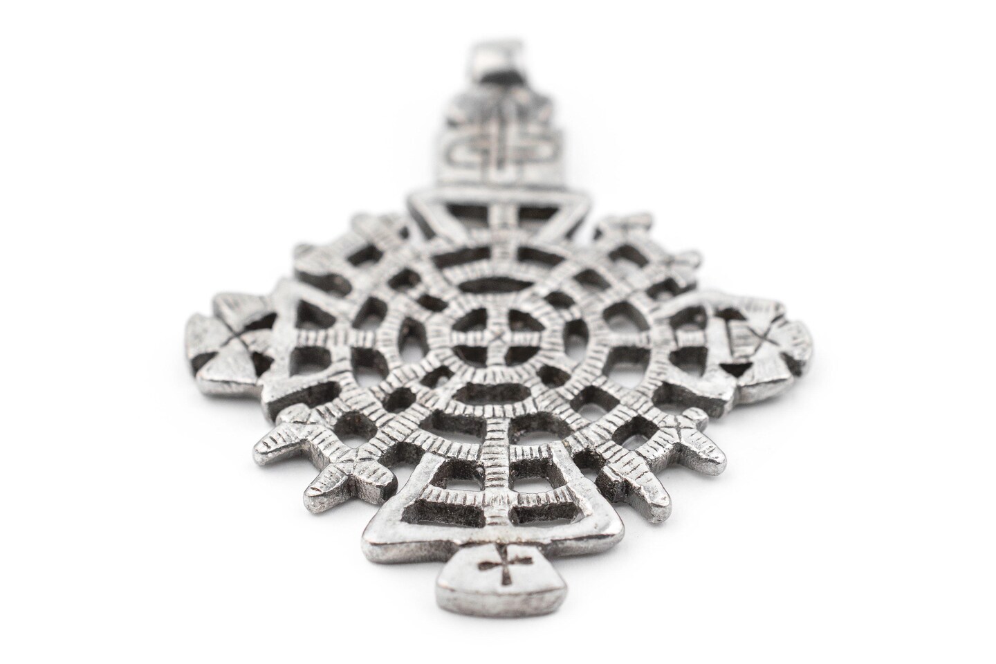 Silver Ethiopian Coptic Cross Pendant, African Abyssinian Design, Orthodox Christian Pendant for Jewelry, The Bead Chest