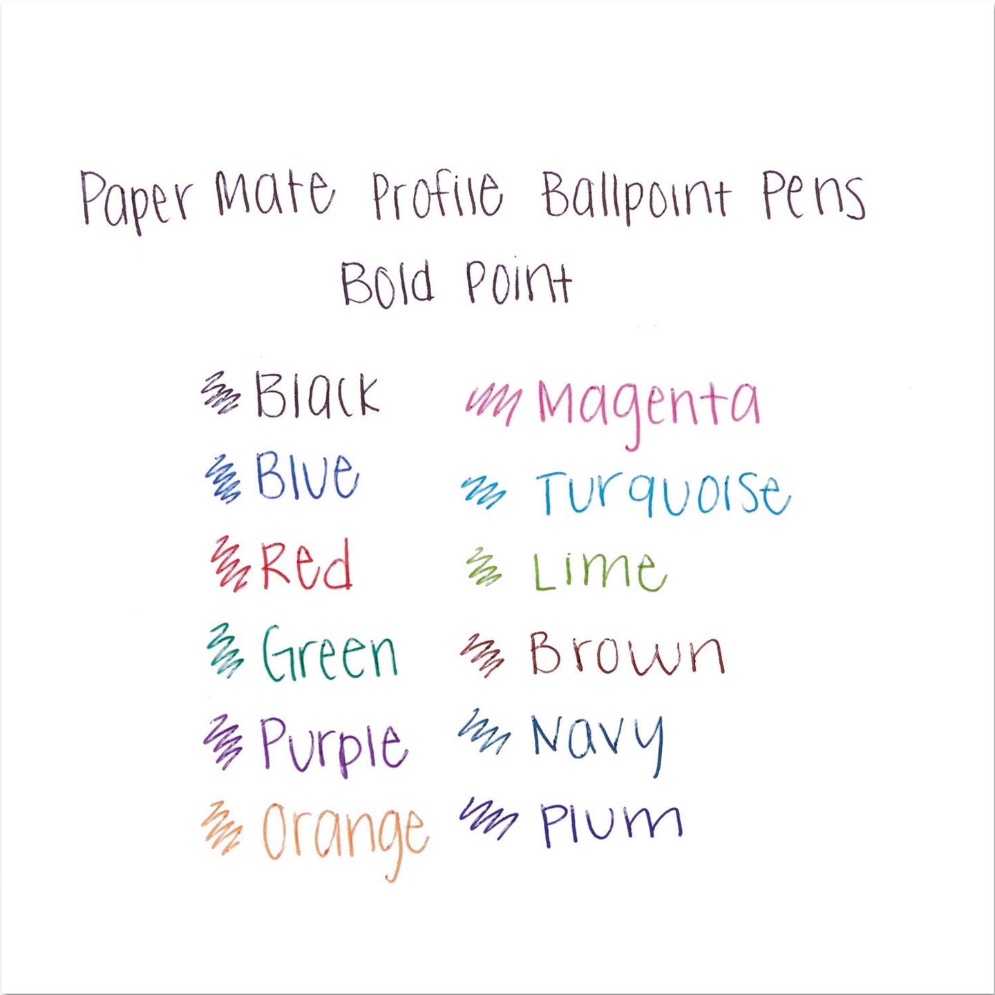 Papermate Profile Retractable Ballpoint Pen, Bold 1.4mm, Purple Ink/Barrel, Dozen