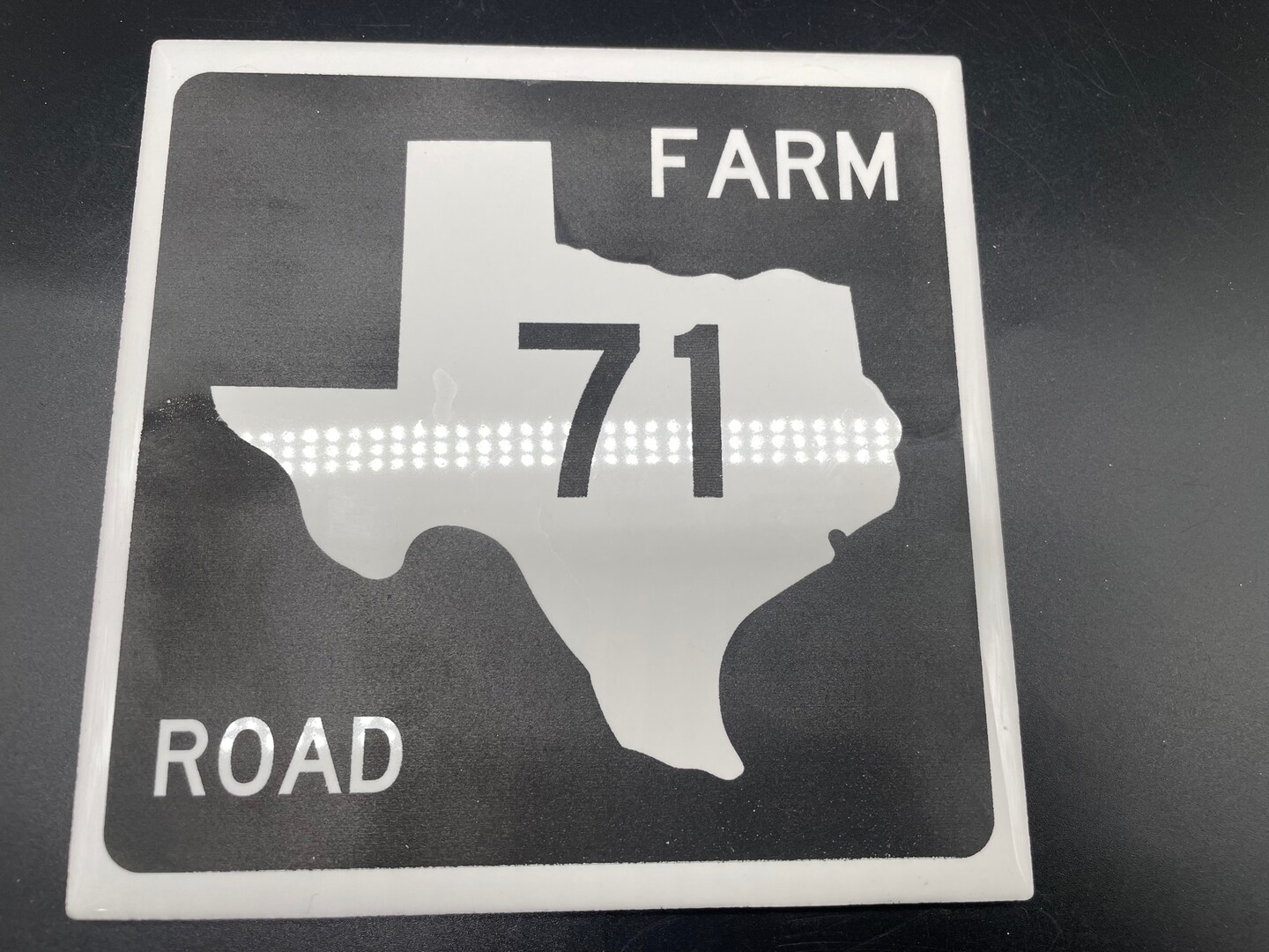 Texas Highway Sign, Texas Farm to Market, Texas Ranch Road, Laser Engraved, Ceramic Tile, Made in Texas, Highway Sign, Travel Highway Sign product 2