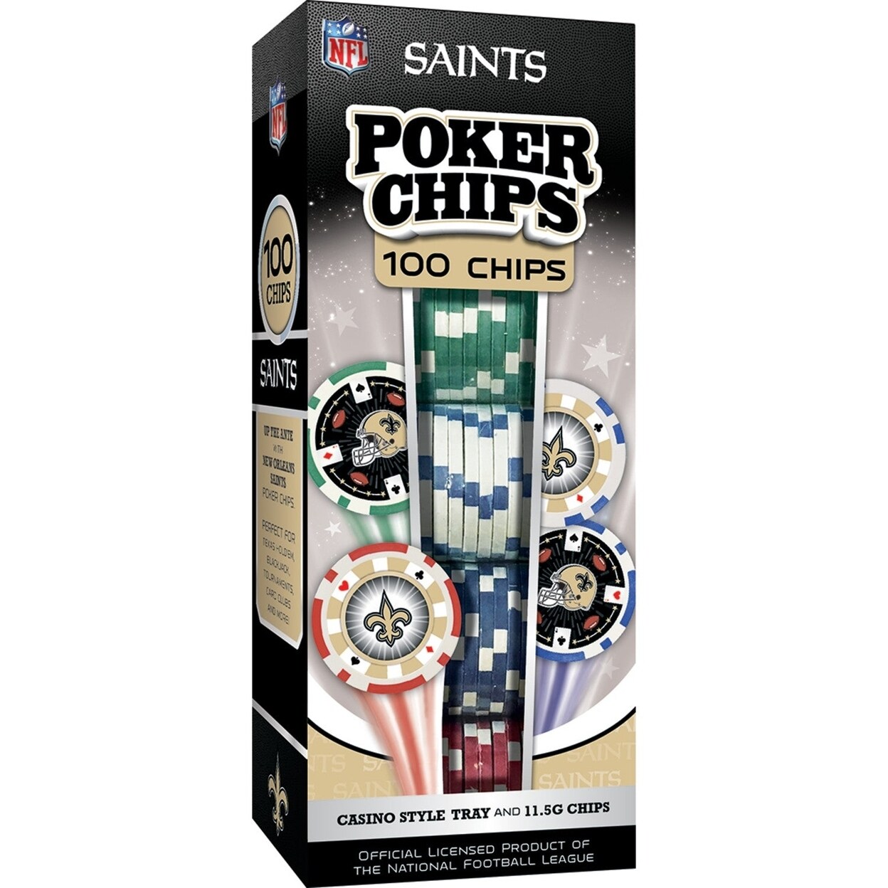 MasterPieces Orleans Saints 100 Piece Poker Chips