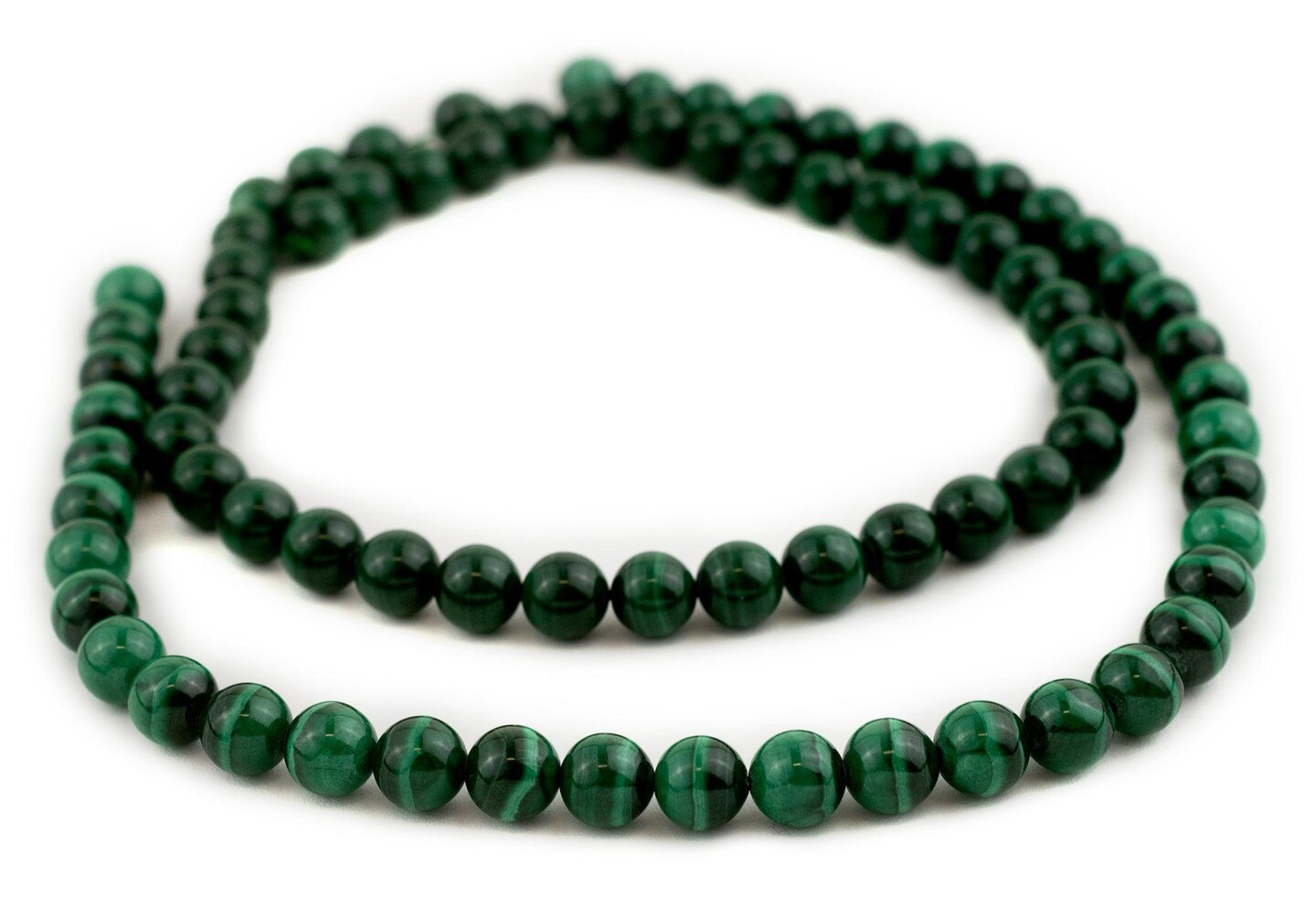 TheBeadChest Round Malachite Beads (10mm)