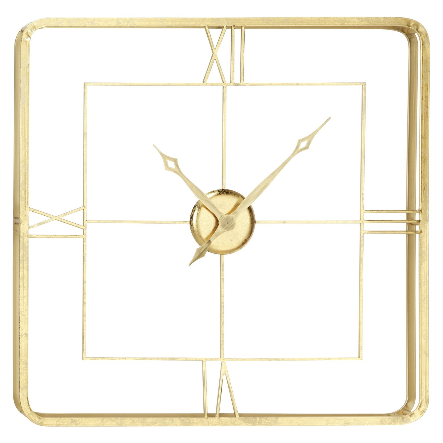 DecMode 36&#x22; Gold Metal Open Frame Wall Clock