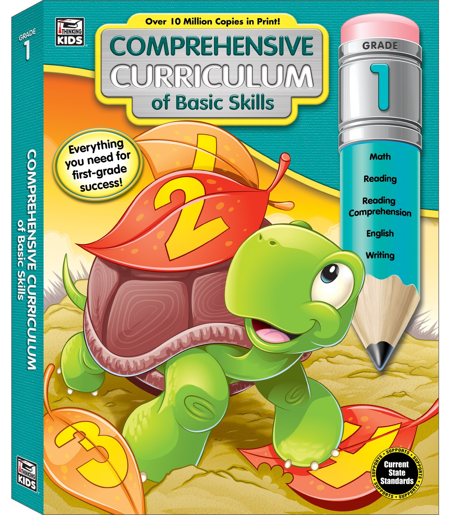 Comprehensive Curriculum of Basic Skills 1st Grade Workbooks All Subjects Ages 6-7, Math, Reading Comprehension, Writing, Spelling, Vocabulary, Addition, Subtraction, First Grade Workbook (544 pgs)