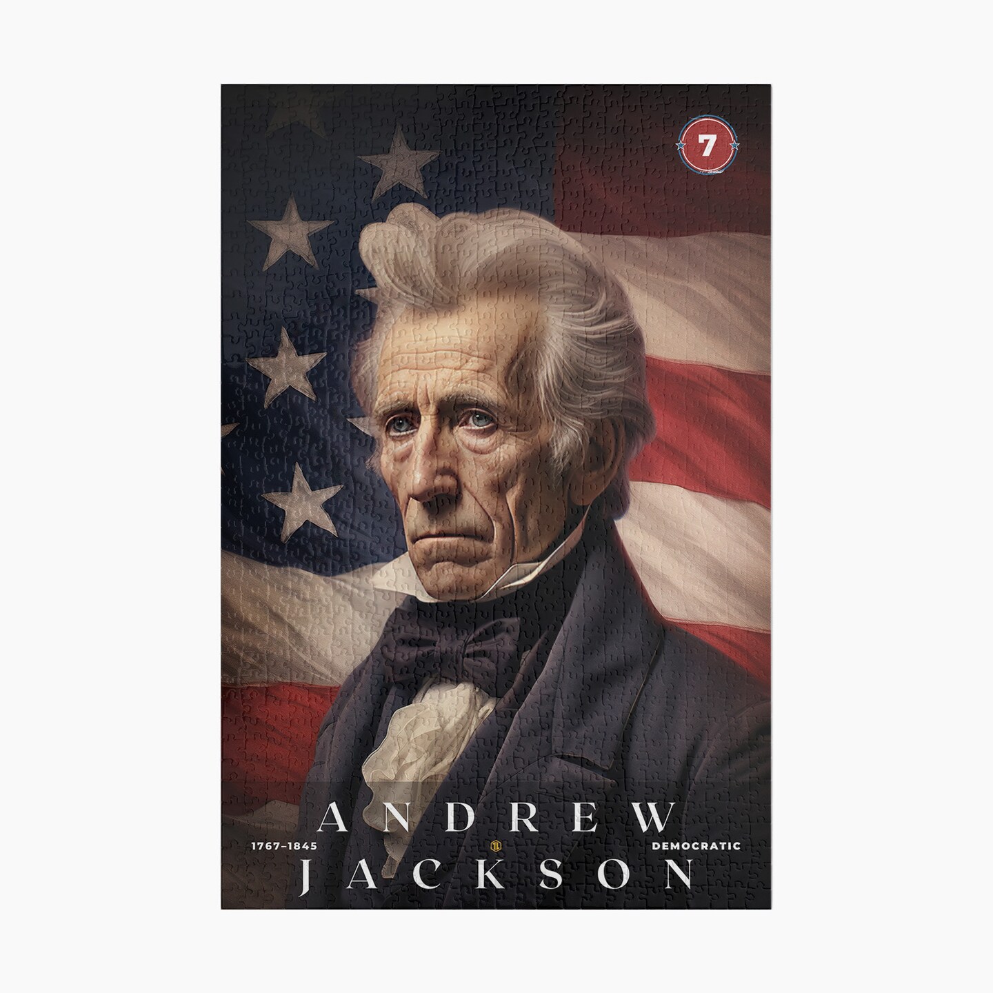 Andrew Jackson Jigsaw Puzzle, Family Game, Holiday Gift S4