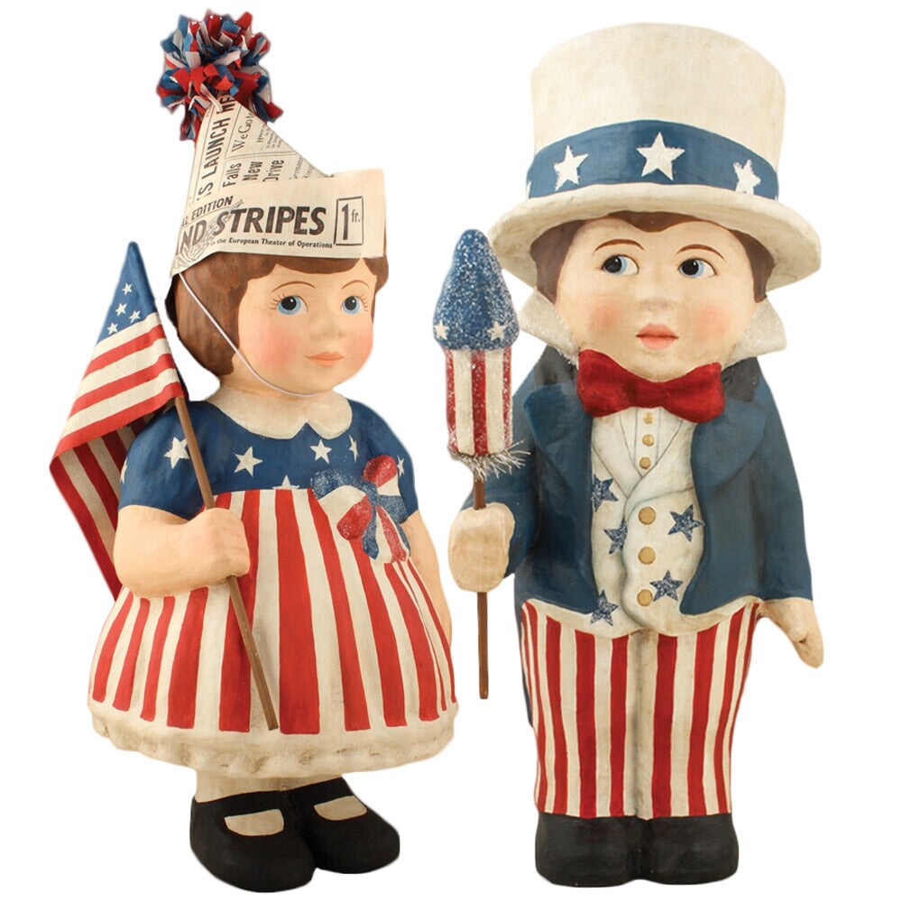 XL Sammy and Betsy Large Paper Mache -Set of 2