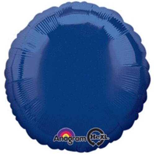18&#x22; Navy Blue Round Flat Foil Balloon