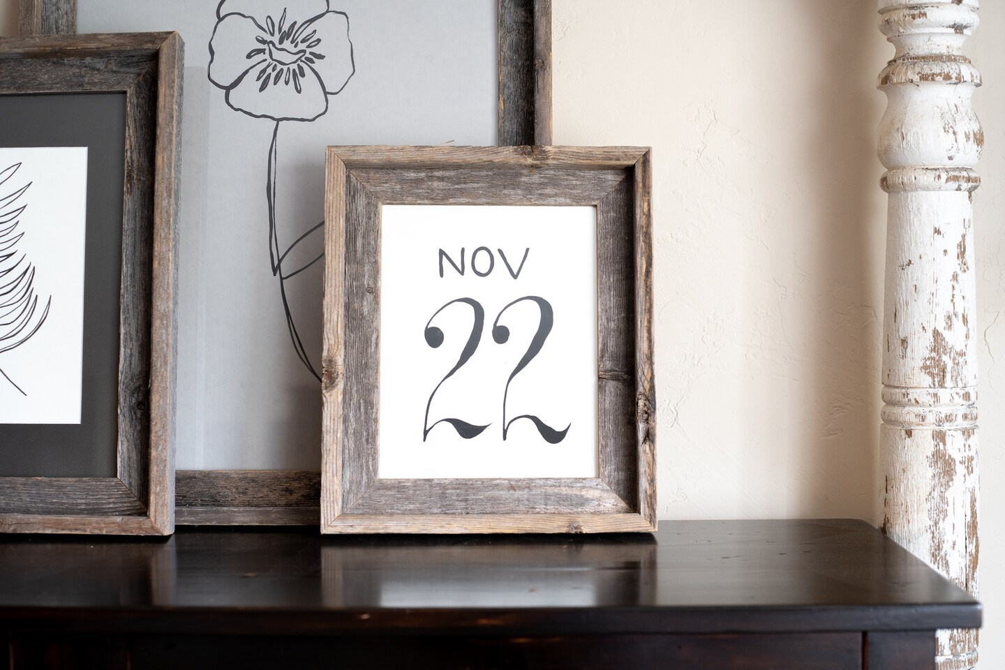 Rustic Farmhouse Signature Series 12 in. x 24 in. Reclaimed Wood Picture Frame