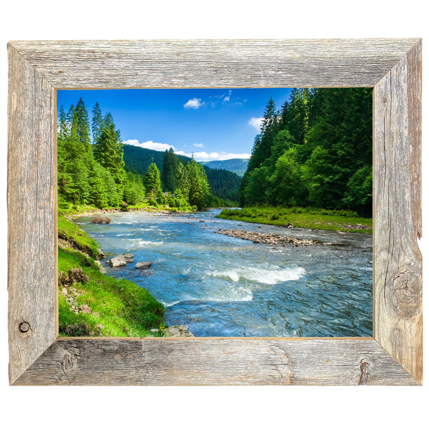 Rustic Farmhouse Standard 6 in. x 9 in. Tabletop Reclaimed Wood Picture Frame