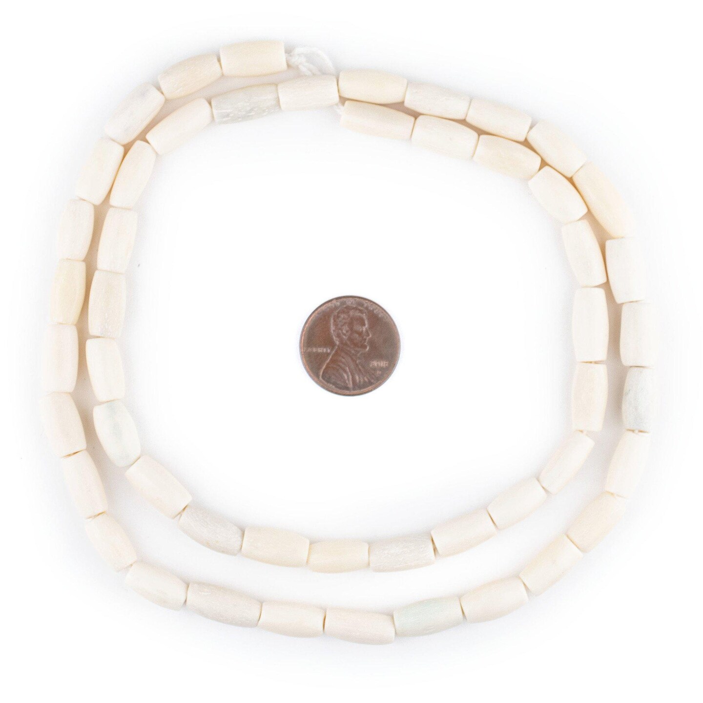 TheBeadChest White Bone Hair Pipe Beads (0.5 inch, 12mm)