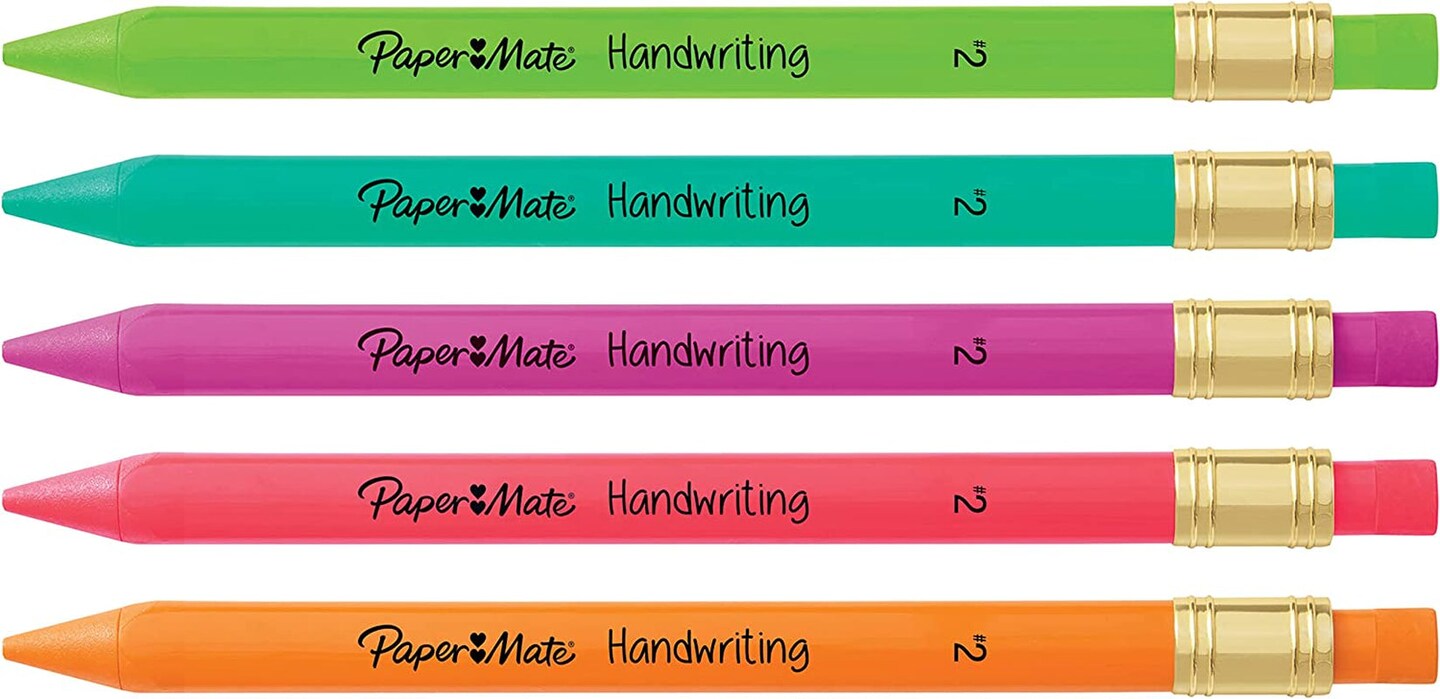 Handwriting Triangular Mechanical Pencil Set with Lead &#x26; Eraser Refills, 1.3Mm, School Supplies, Office Supplies, Sketching Pencils, Drafting Pencil, Fun Barrel Colors, 8 Count