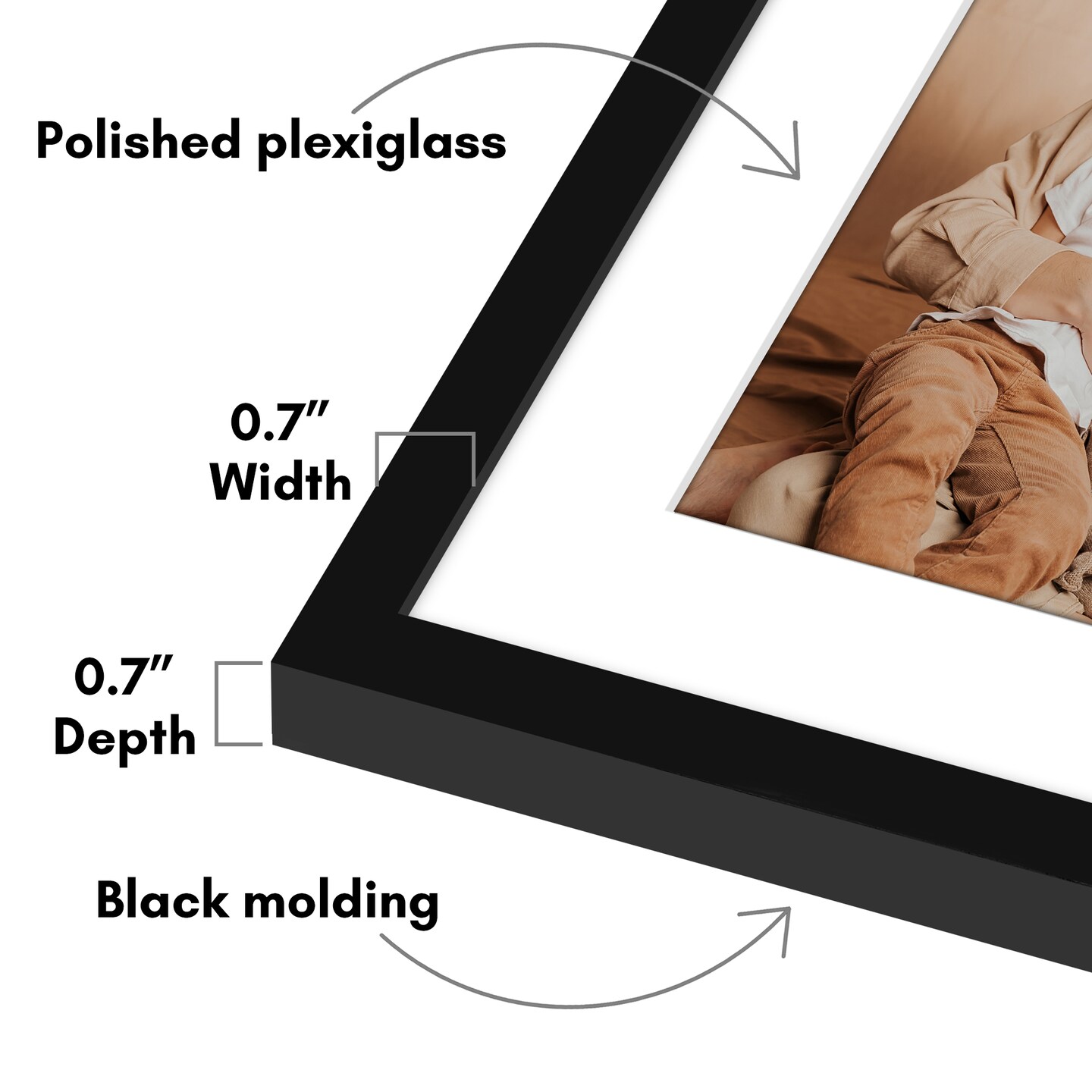 Americanflat Poster Frame With Mat - Perfect for Photos and Artwork