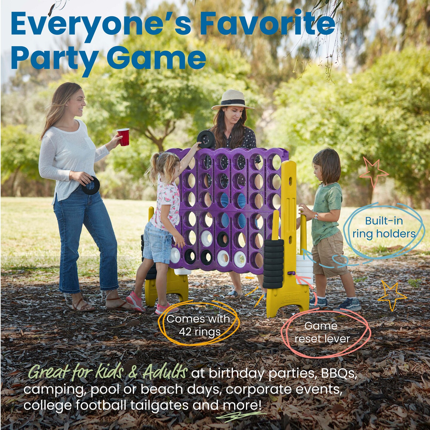 Jumbo 4-To-Score Giant Lawn Game Set