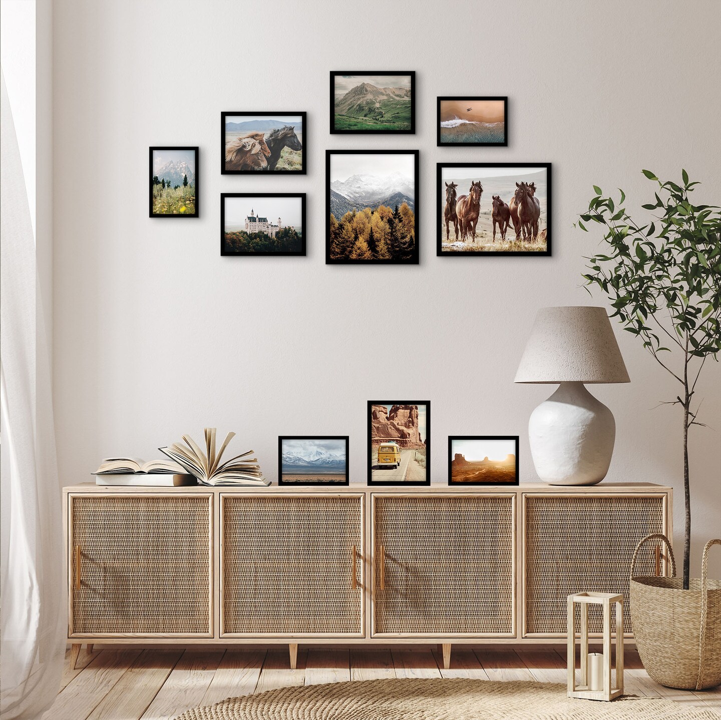 Americanflat Set of 10 Picture Frames - Gallery Wall Frame Set with Two 8x10, Four 5x7, and Four 4x6 Frames