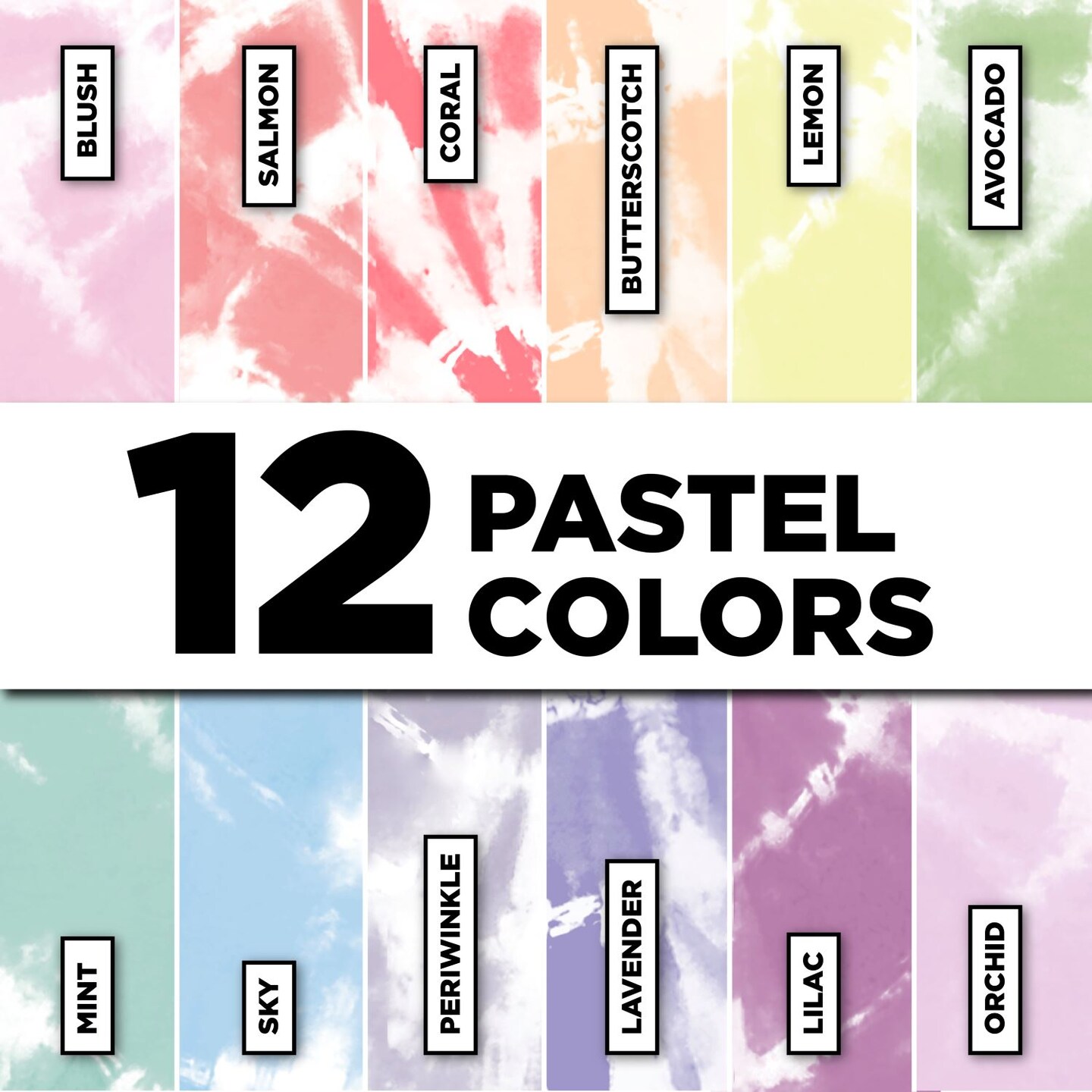 Tulip Pastel Party 12-Color Tie-Dye Kit