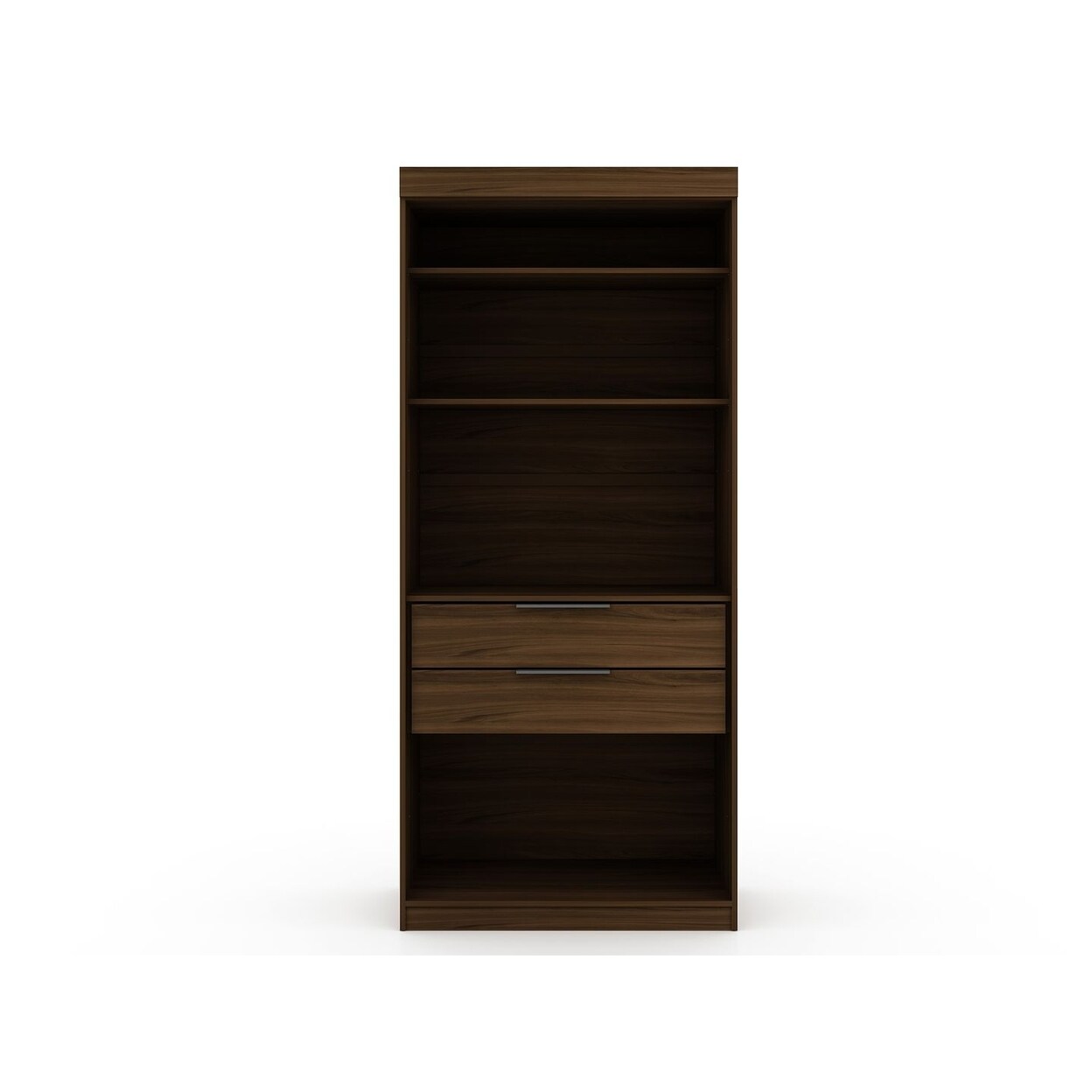 Manhattan Comfort Mulberry Open 1 Sectional Modern Armoire Wardrobe Closet with 2 Drawers