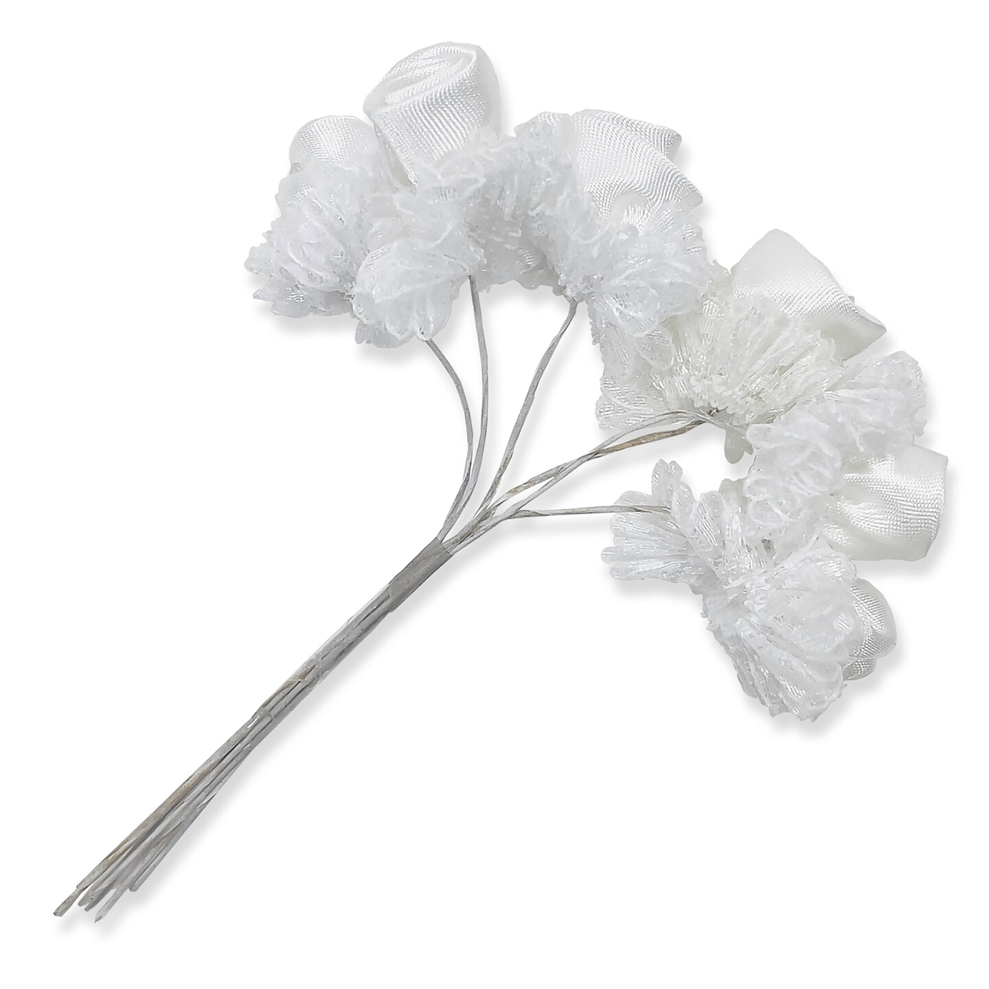 Vintage Lace Bridal Flowers with Stems