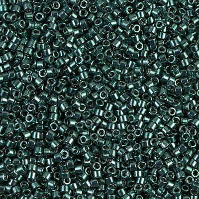 Miyuki Delica Bead 11/0, DB0458, Galvanized Dark Teal Green, 5 grams