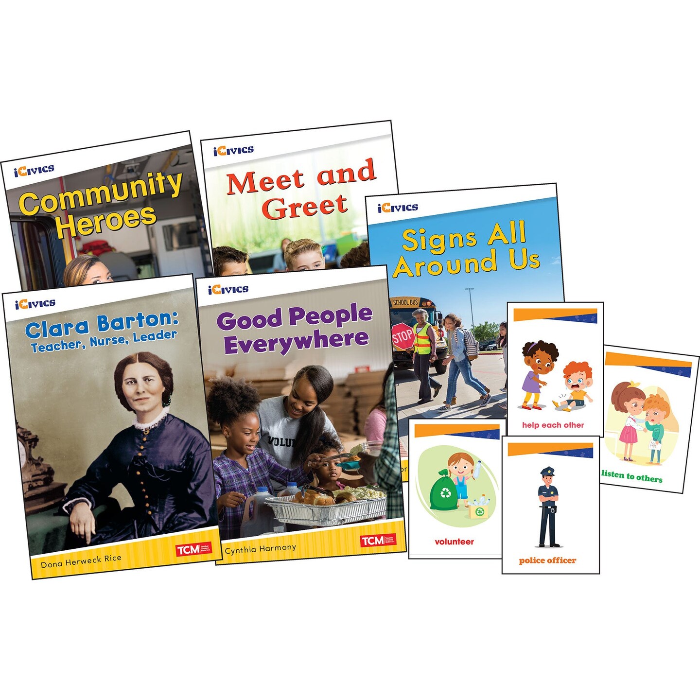 iCivics Grade K: Community &#x26; Social Awareness 5-Book Set + Game Cards