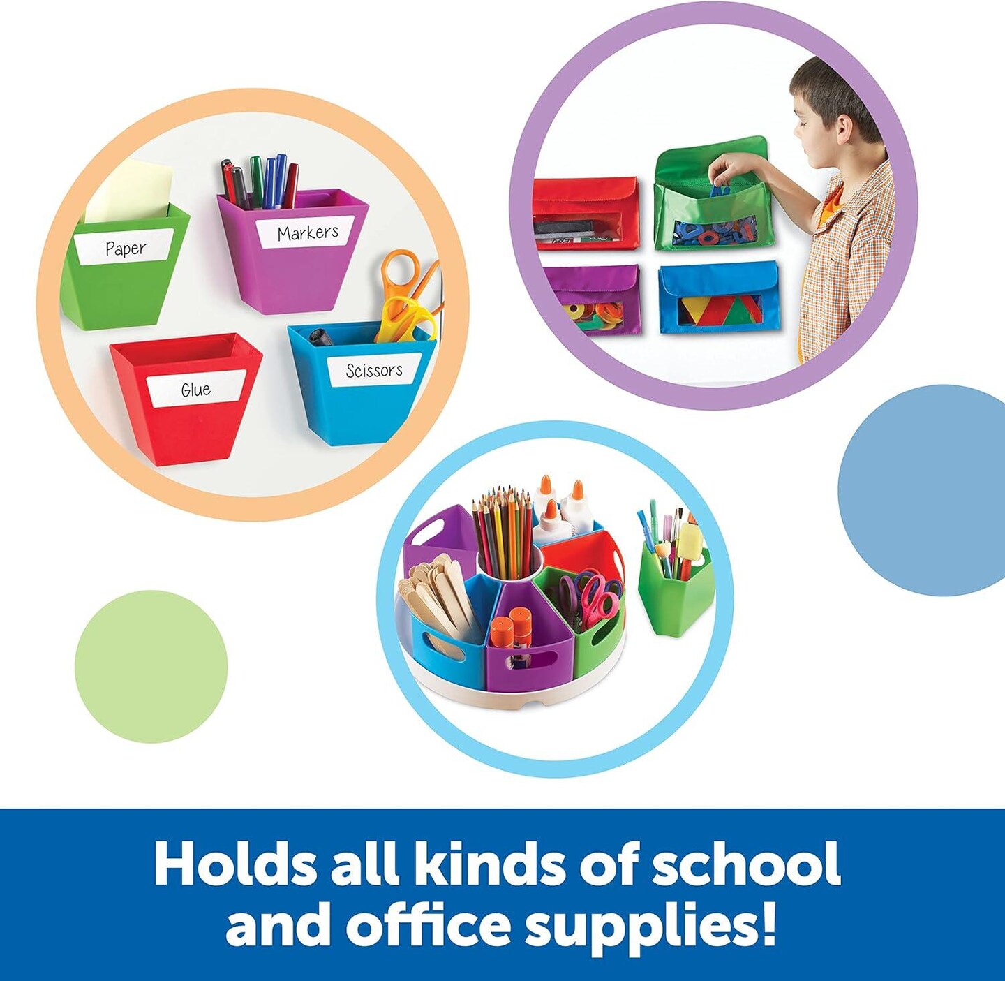 Storage Bundle, Home School Set, Classroom Accessories, Ages 3+