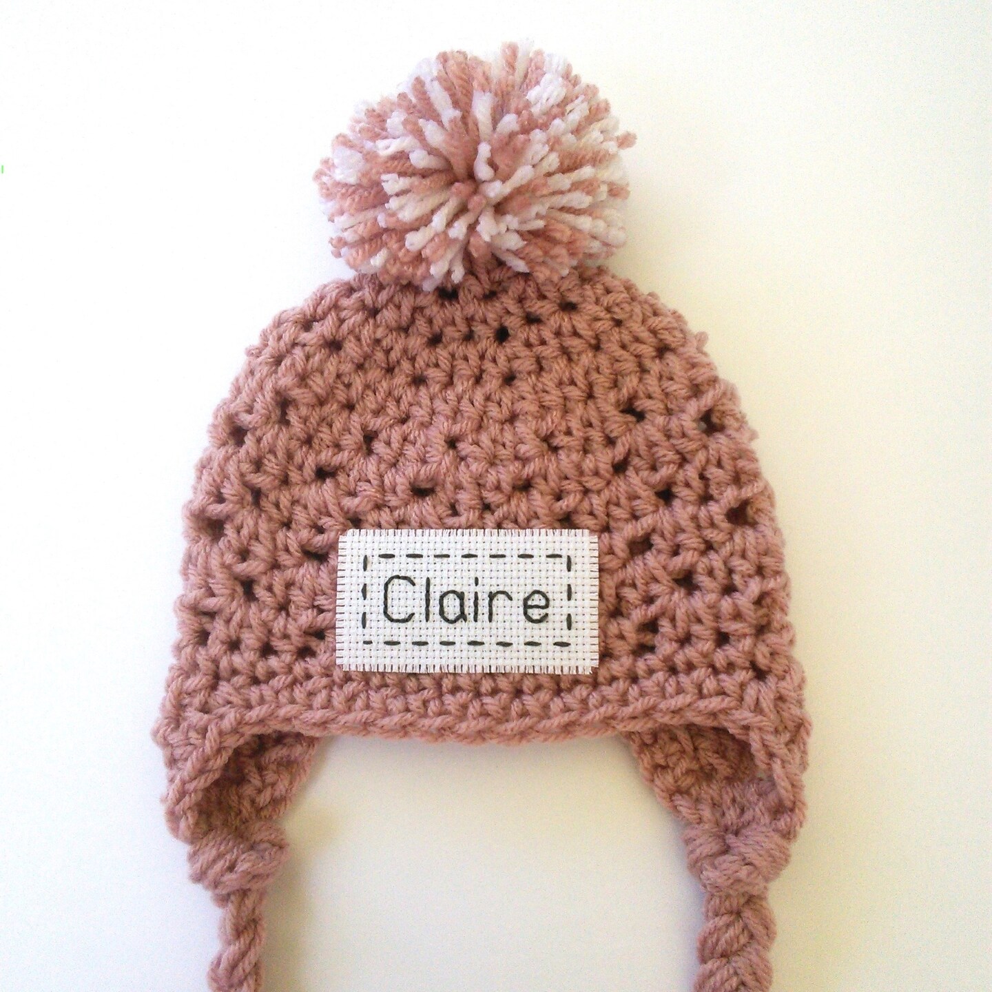 Personalized Toddler Ear Flap Hat, Sizes, 37 Colors, Baby Hat
