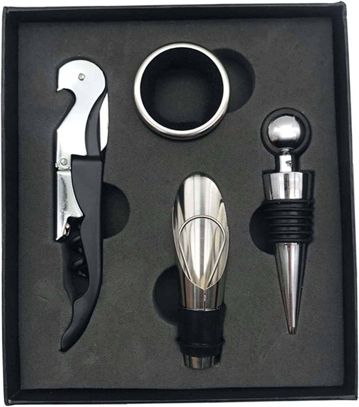 Kitcheniva 4 Set Stainless Wine Corkscrew Beer Bottle Opener