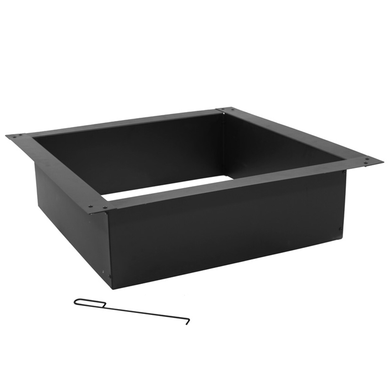 Sunnydaze 30 In Heavy-Duty Steel Above/In-Ground Square Fire Pit Rim Liner