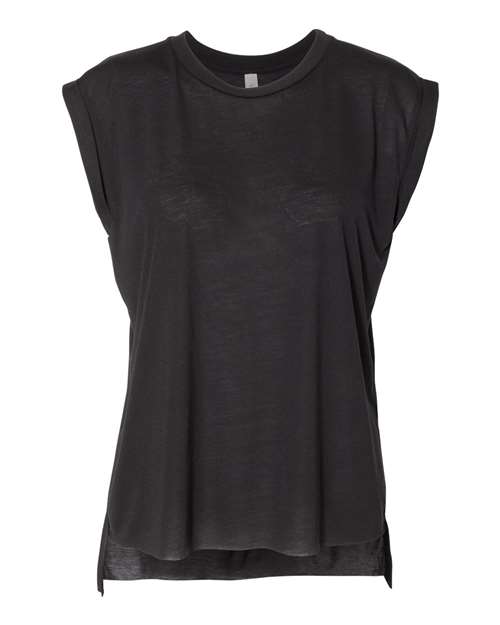 BELLA + CANVAS&#xAE; Women&#x2019;s Flowy Rolled Cuffs Muscle Tee